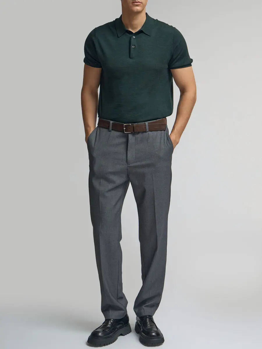 Брюки однотонные