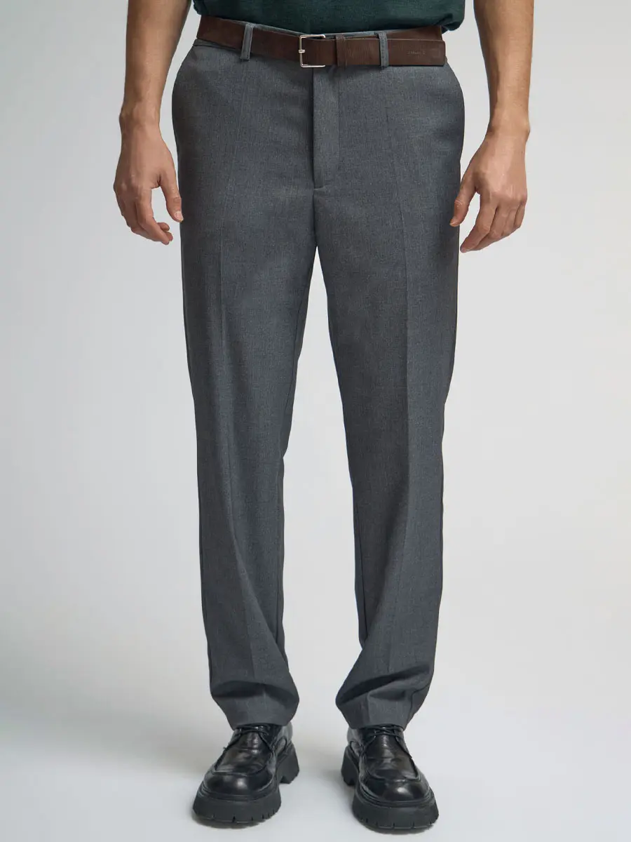 Брюки однотонные