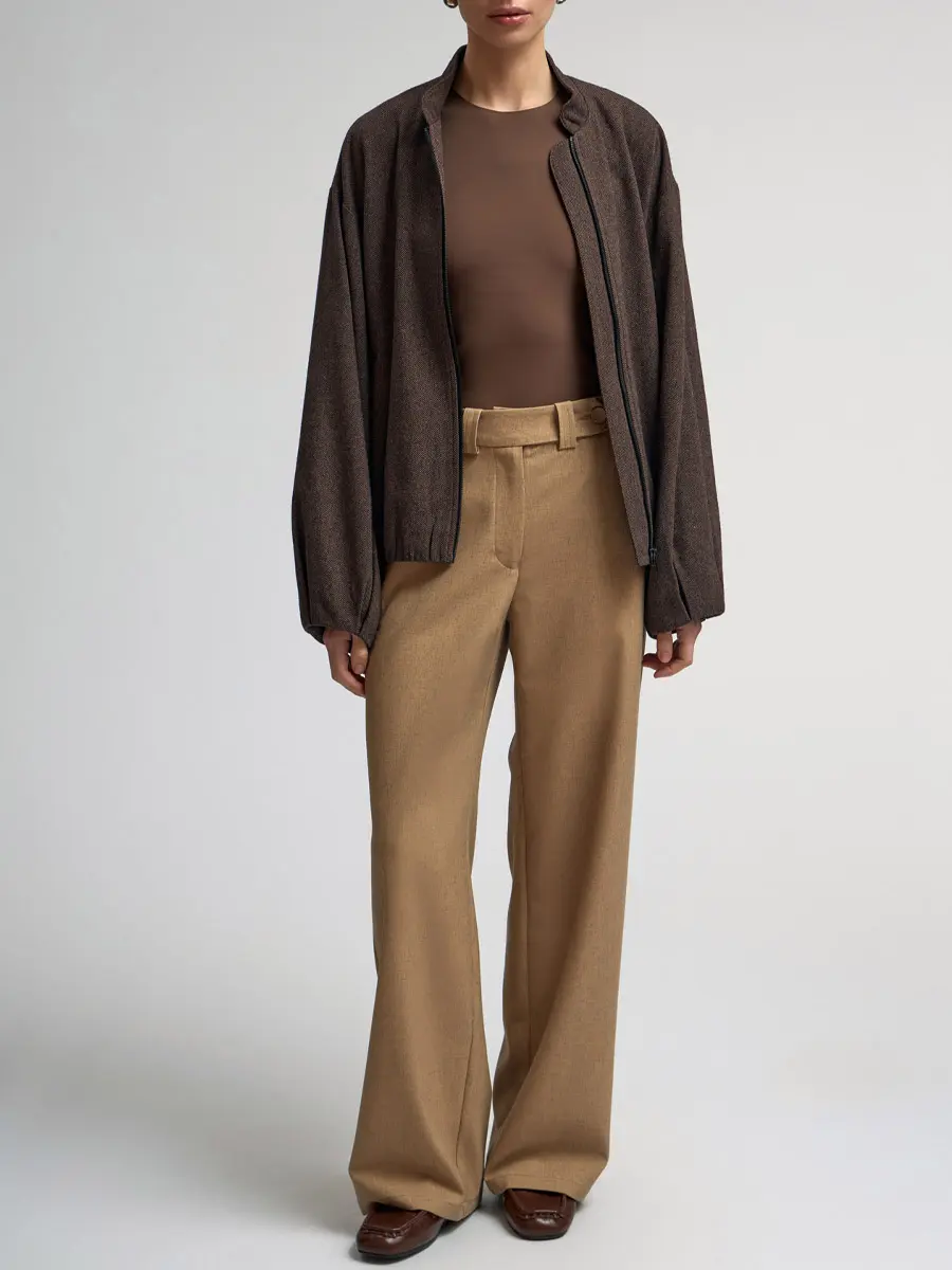 Брюки однотонные