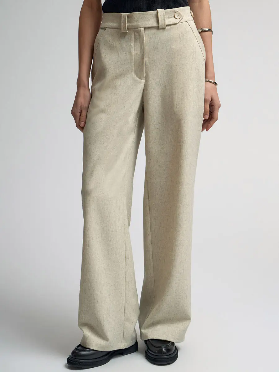 Брюки однотонные