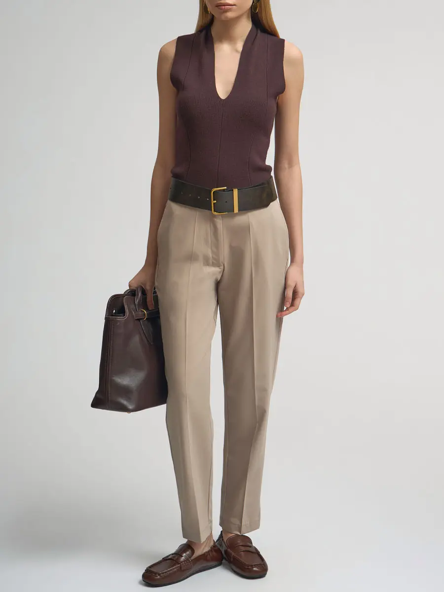 Брюки однотонные