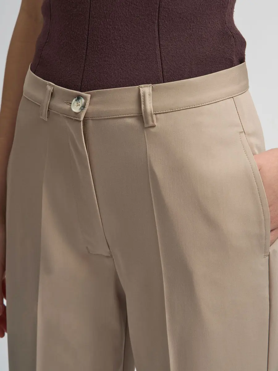 Брюки однотонные