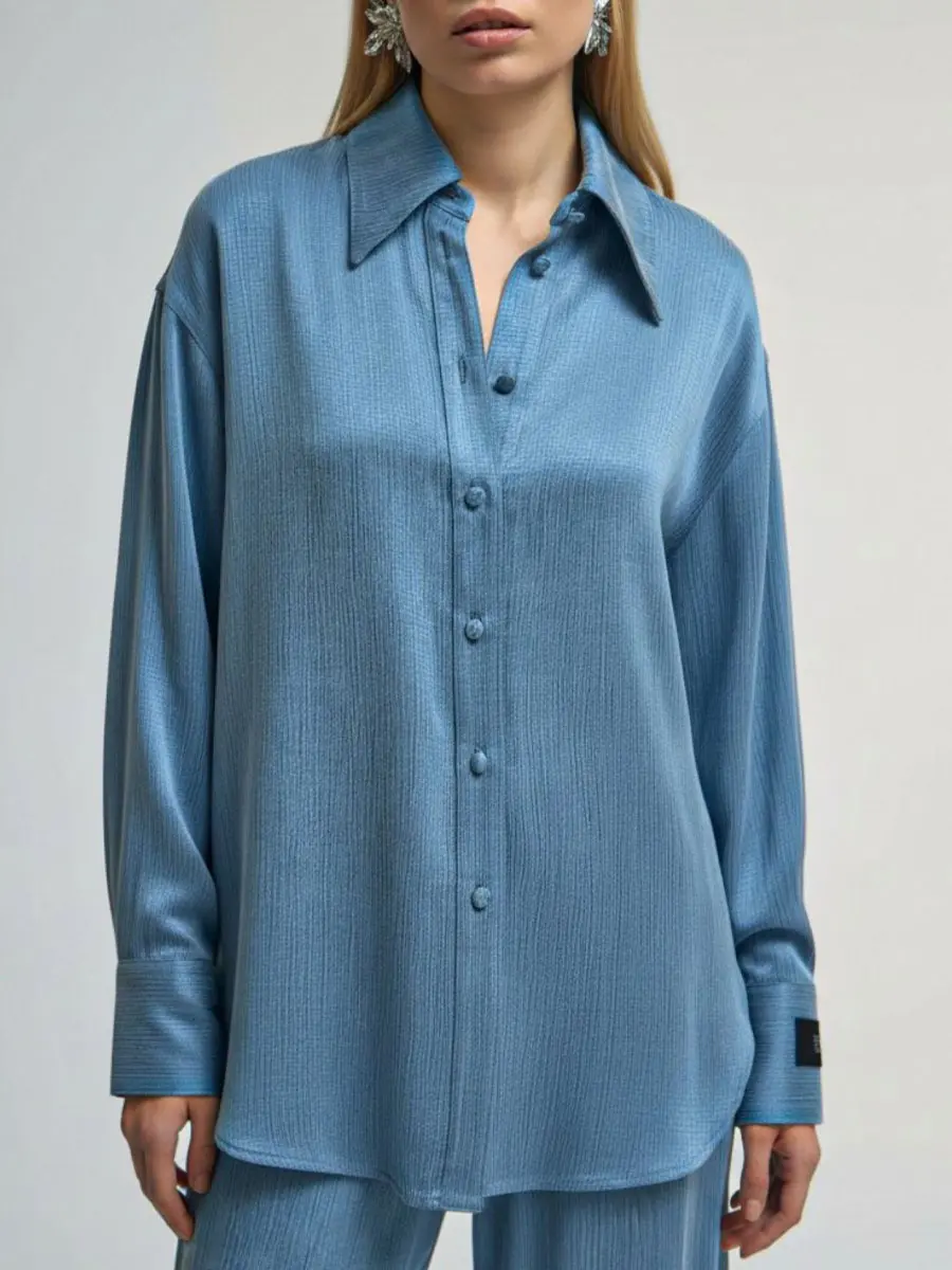 Рубашка однотонная