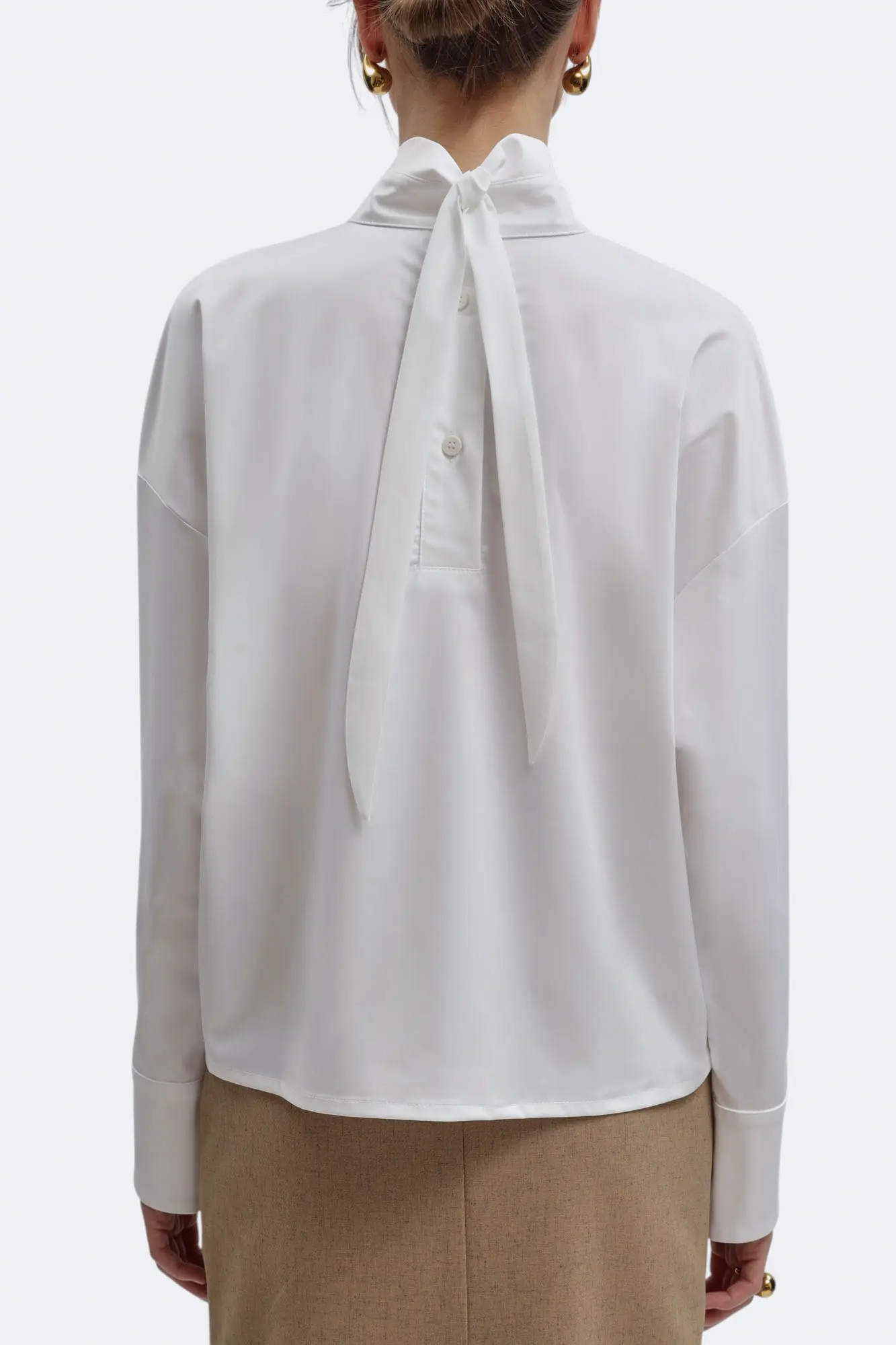 Блуза однотонная