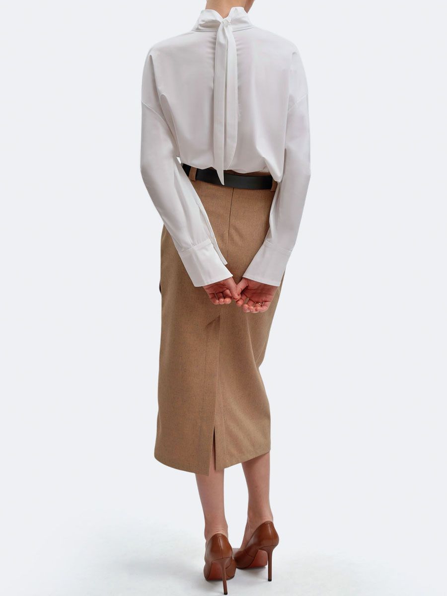 Блуза однотонная