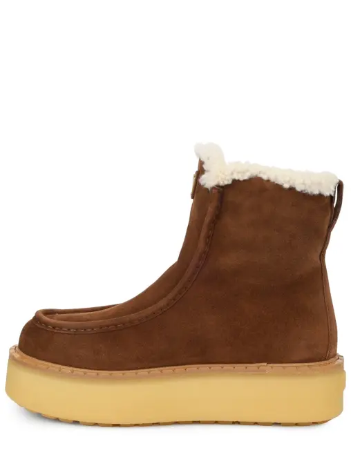 Угги замшевые на меху PRADA