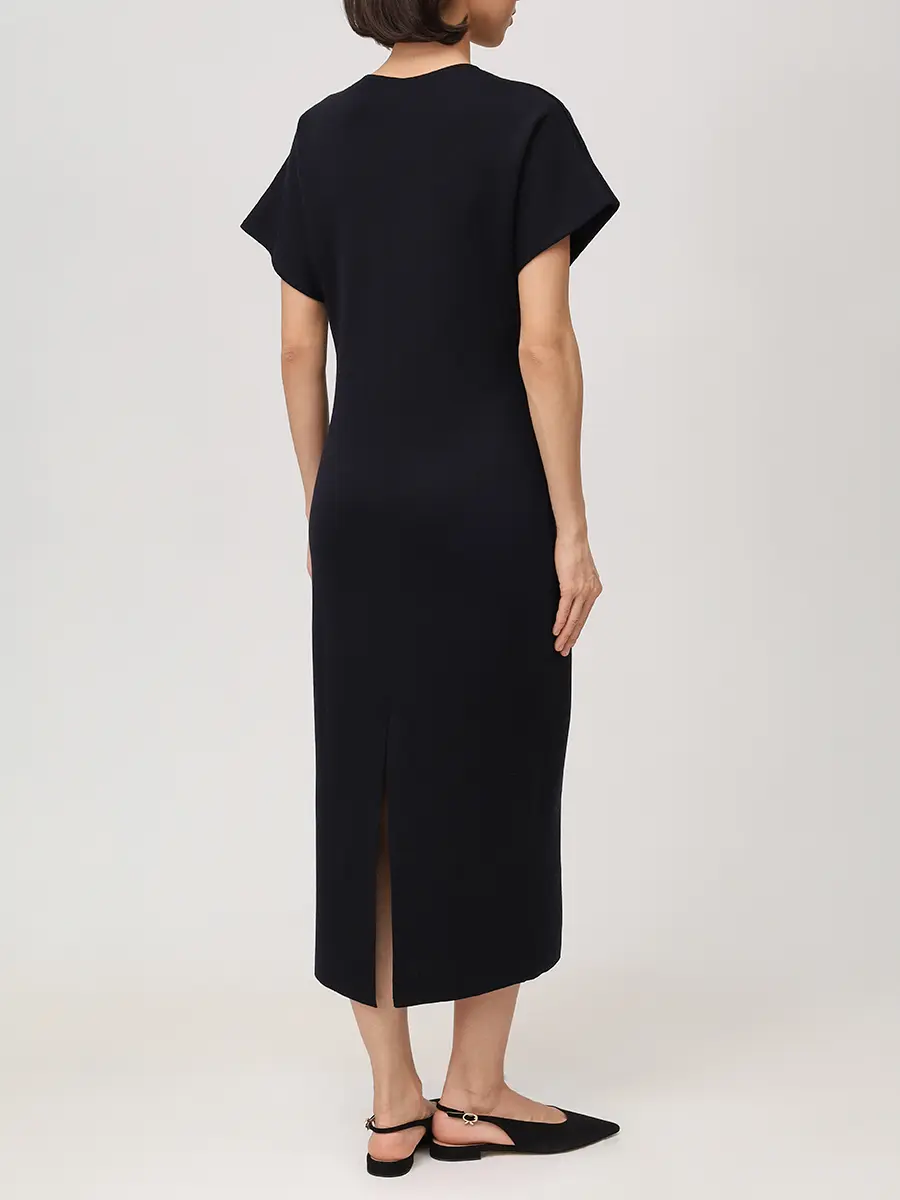 Платье-кимоно Лунная вуаль с вышивкой из мериноса