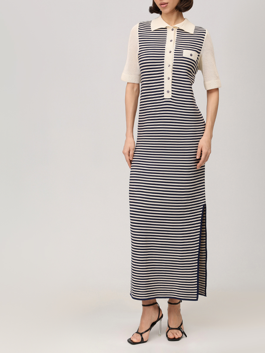 Платье-поло Круиз из хлопка и шелка