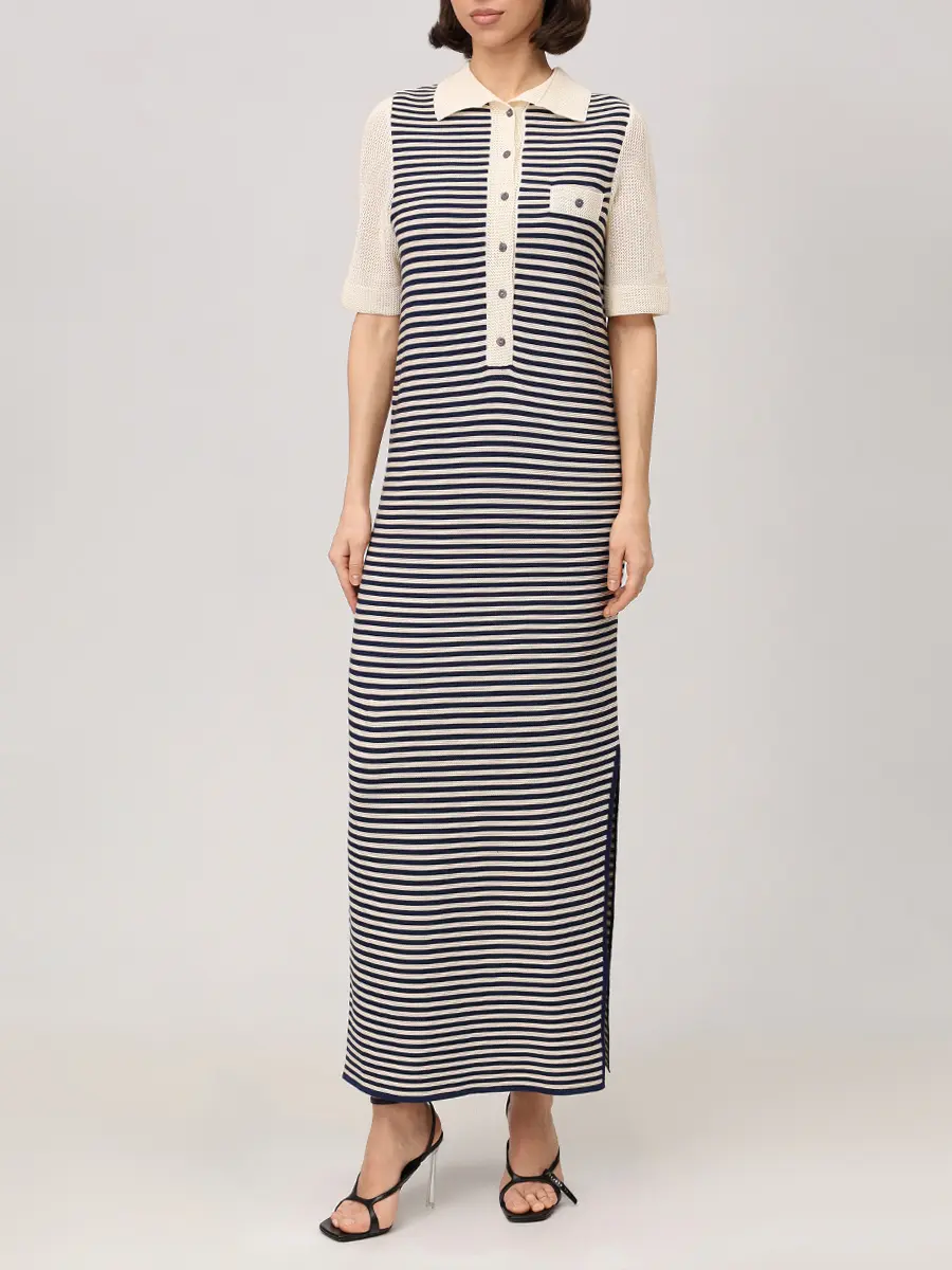 Платье-поло Круиз из хлопка и шелка