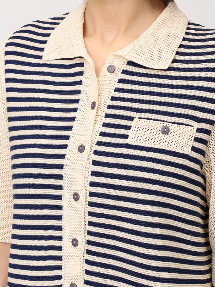 Платье-поло Круиз из хлопка и шелка