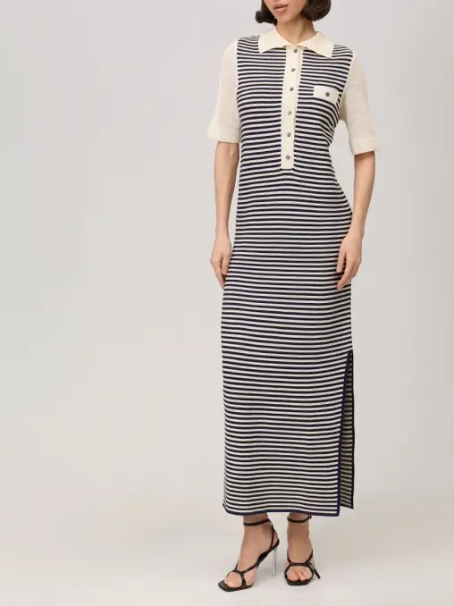 Платье-поло Круиз из хлопка и шелка ANA HILDEBRANT