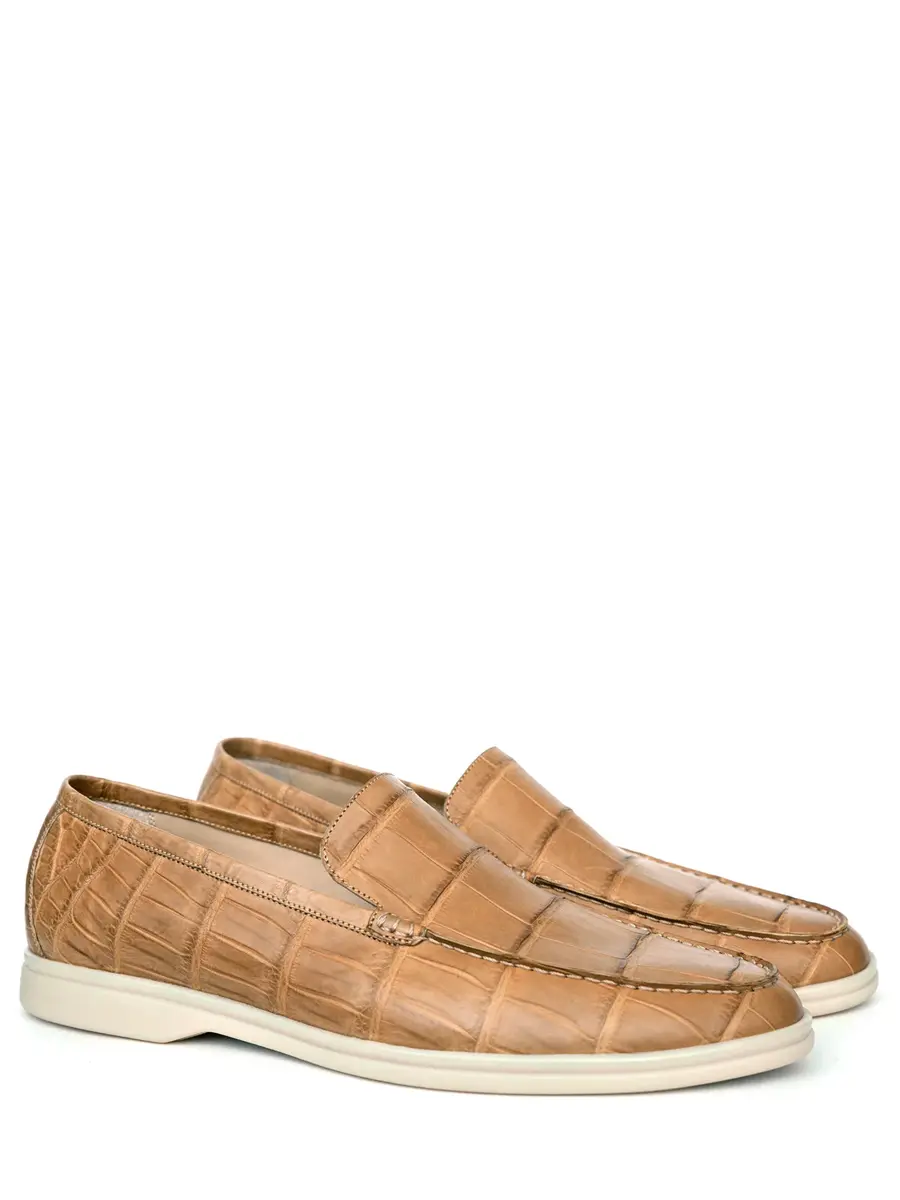 Лоферы из кожи крокодила