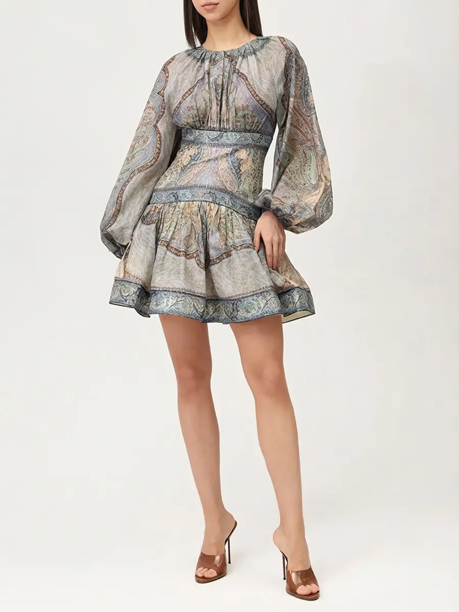 Платье из хлопка и шелка