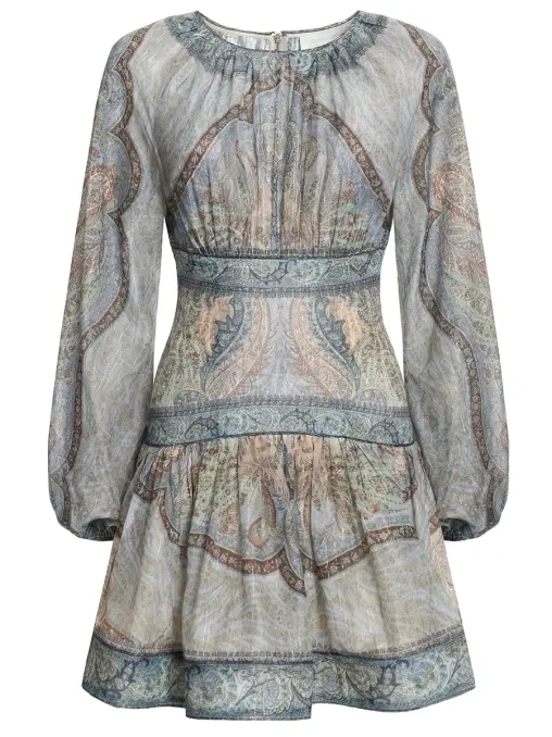 Платье из хлопка и шелка ZIMMERMANN