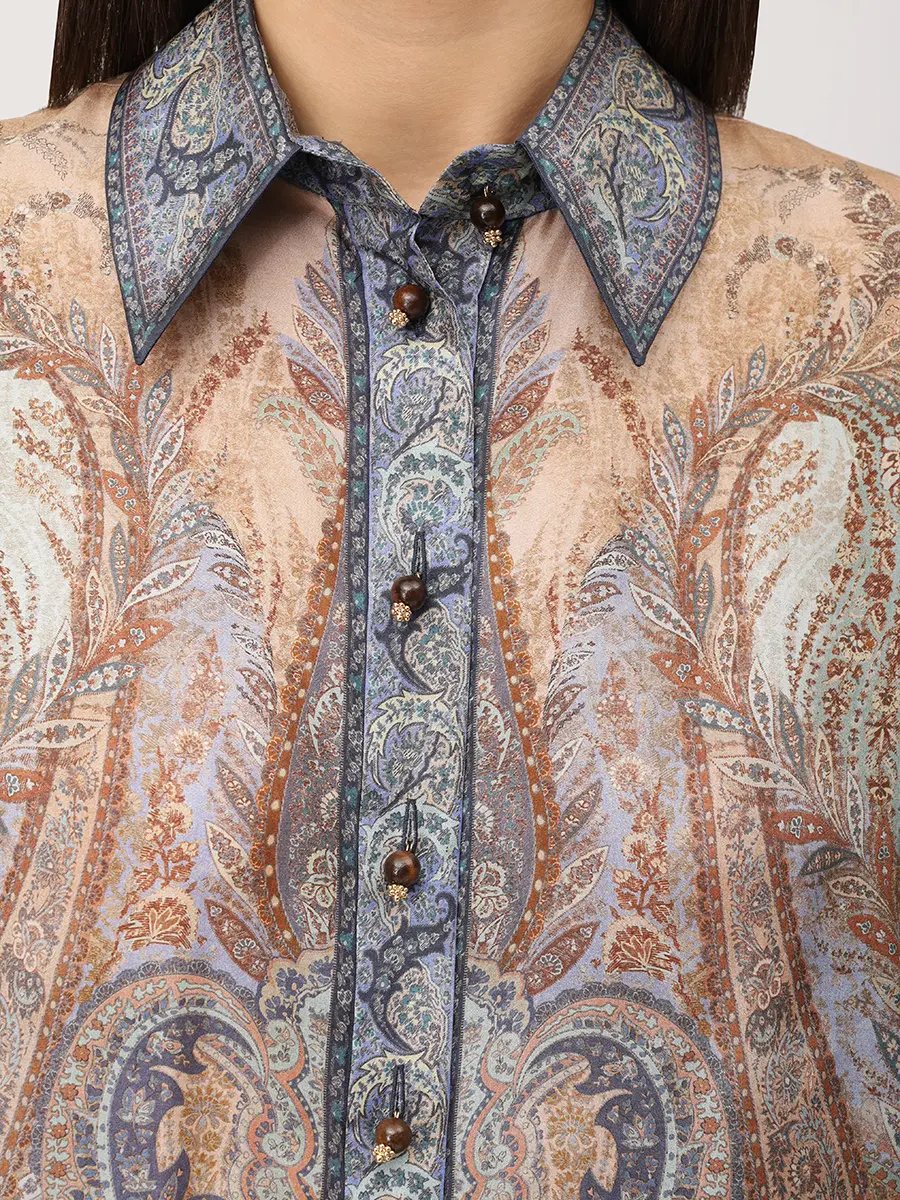 Рубашка шелковая