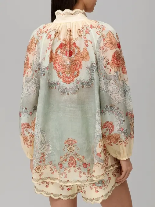 Блуза из рами ZIMMERMANN