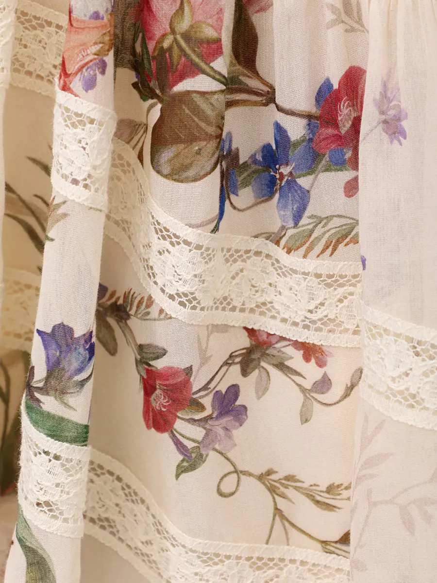 Топ из хлопка и шелка