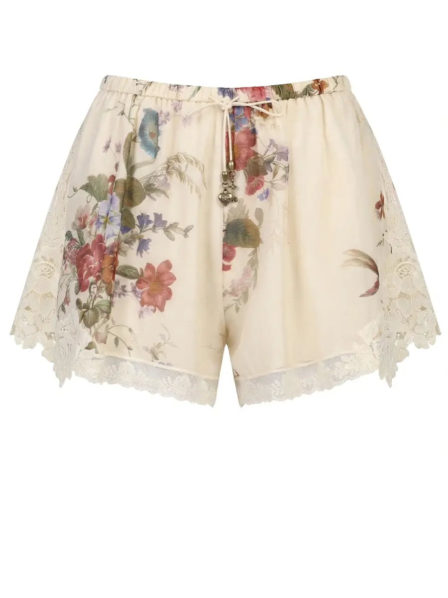 Шорты из хлопка и шелка