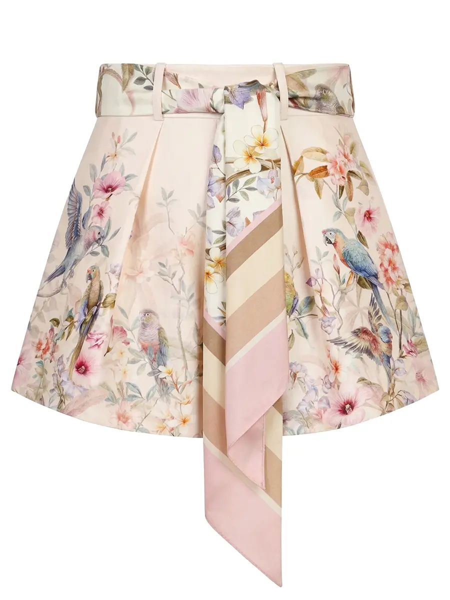 Шорты из шелка и хлопка