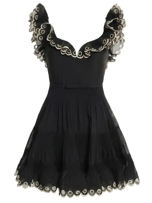 Платье с оборками ZIMMERMANN