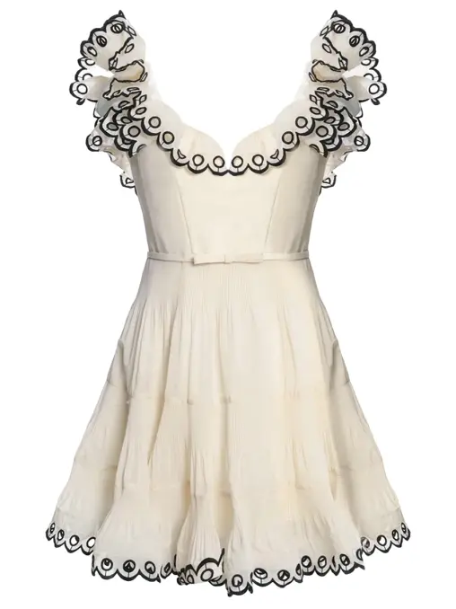 Платье с оборками ZIMMERMANN