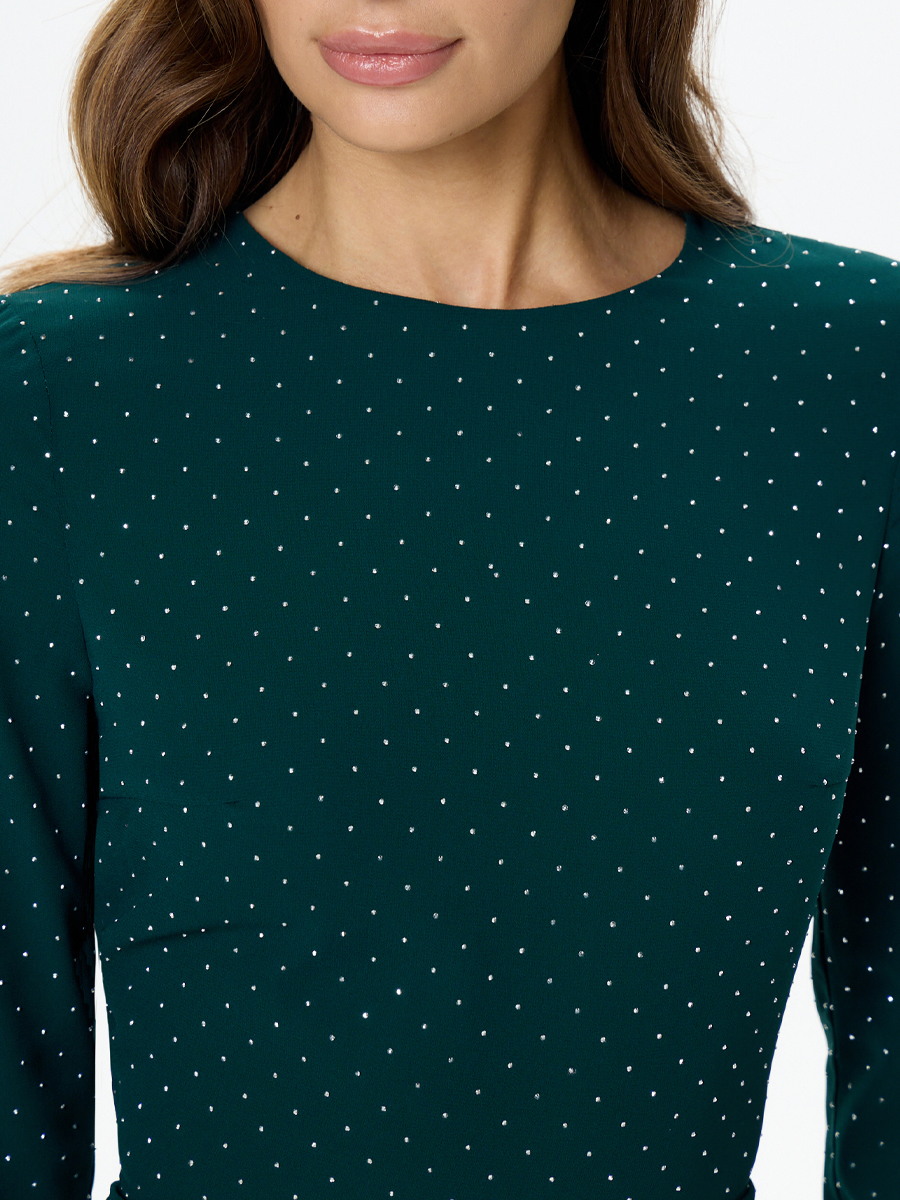 Платье из шифона со стразами