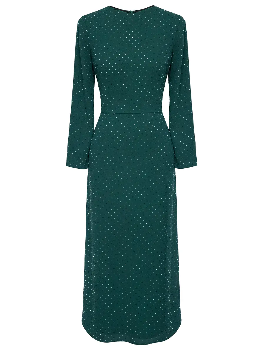 Платье из шифона со стразами