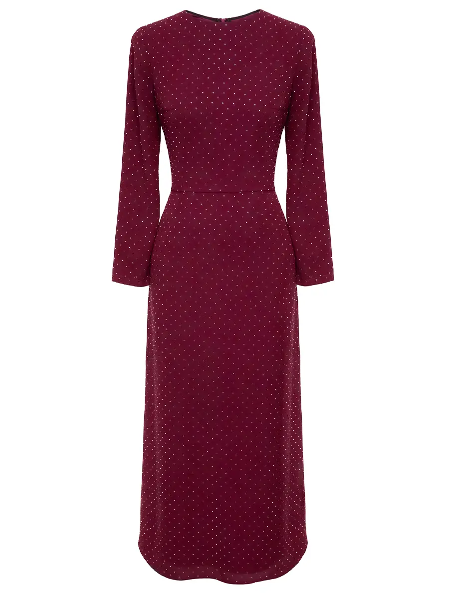 Платье из шифона со стразами