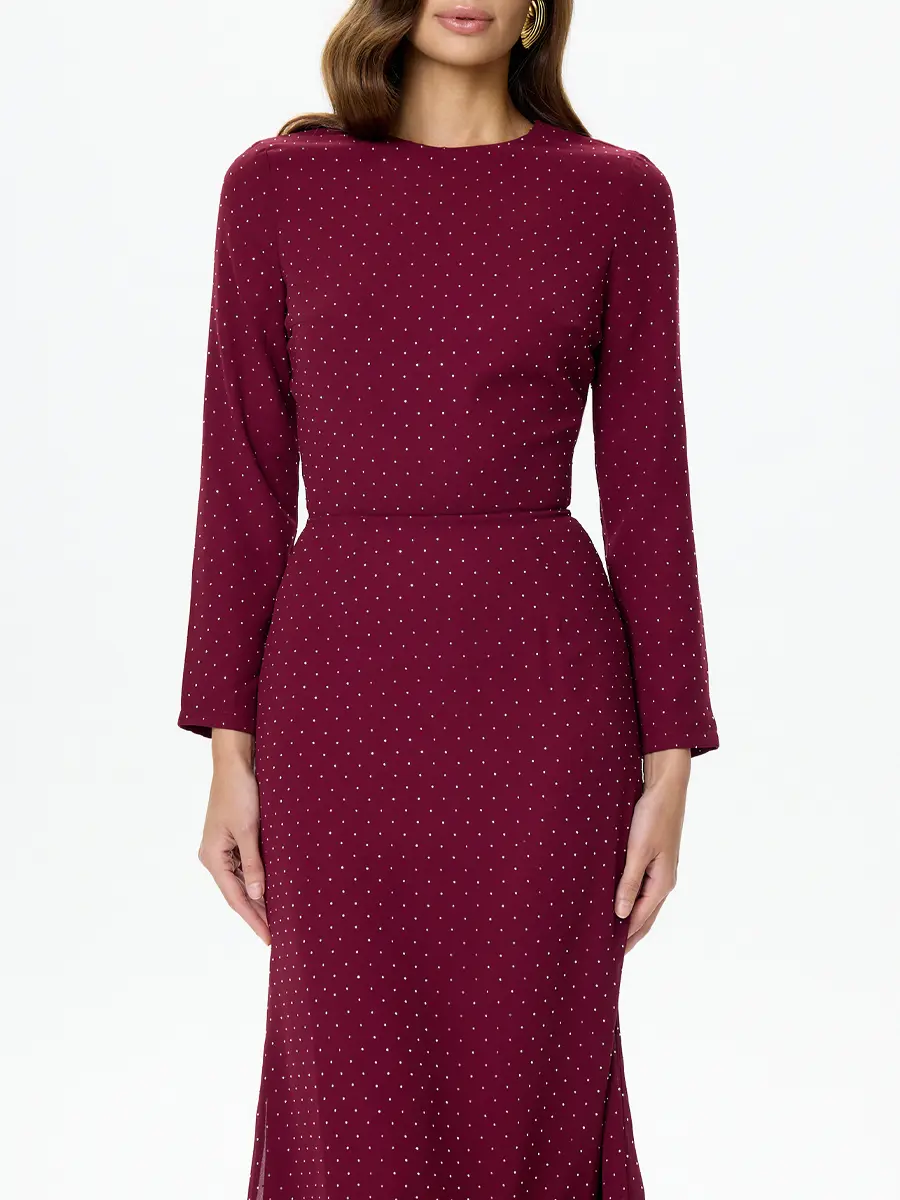 Платье из шифона со стразами