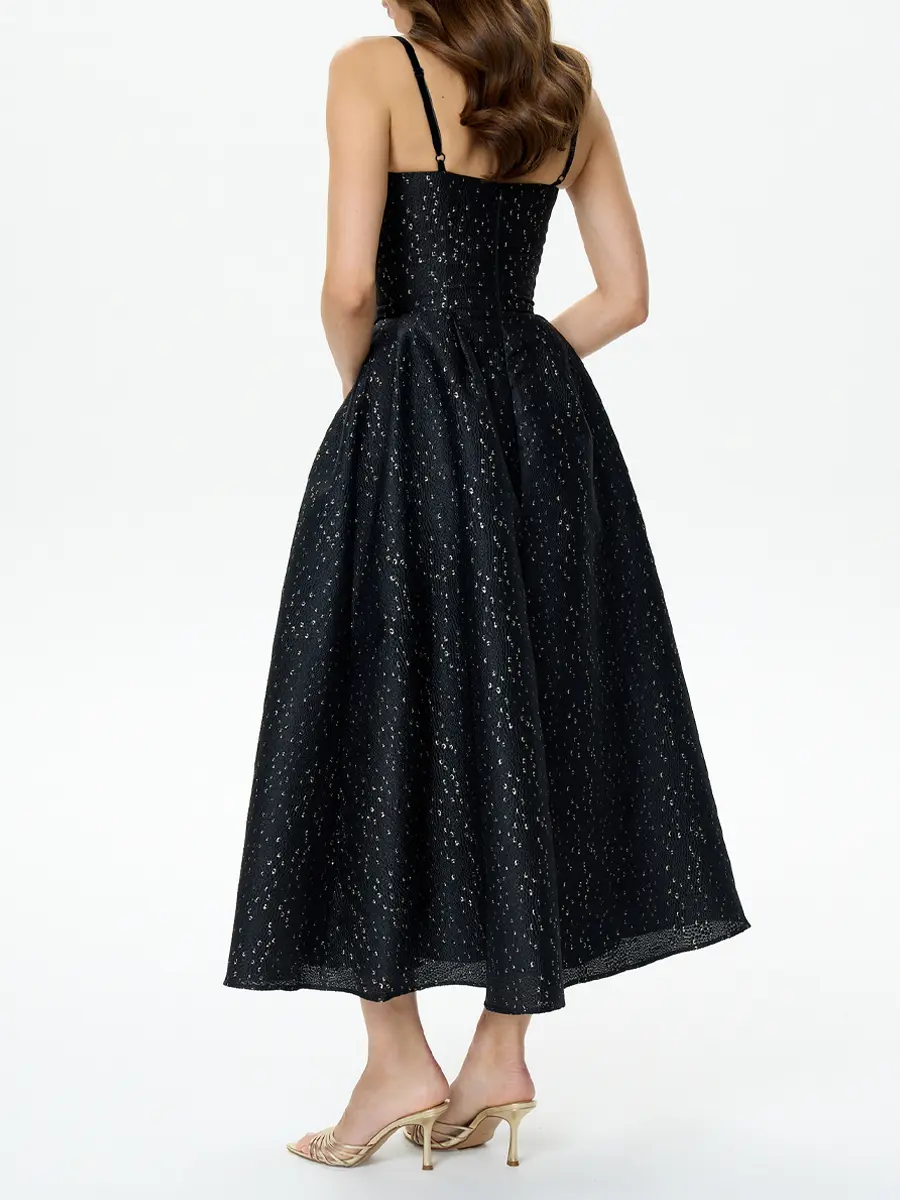 Платье-бюстье из жаккарда