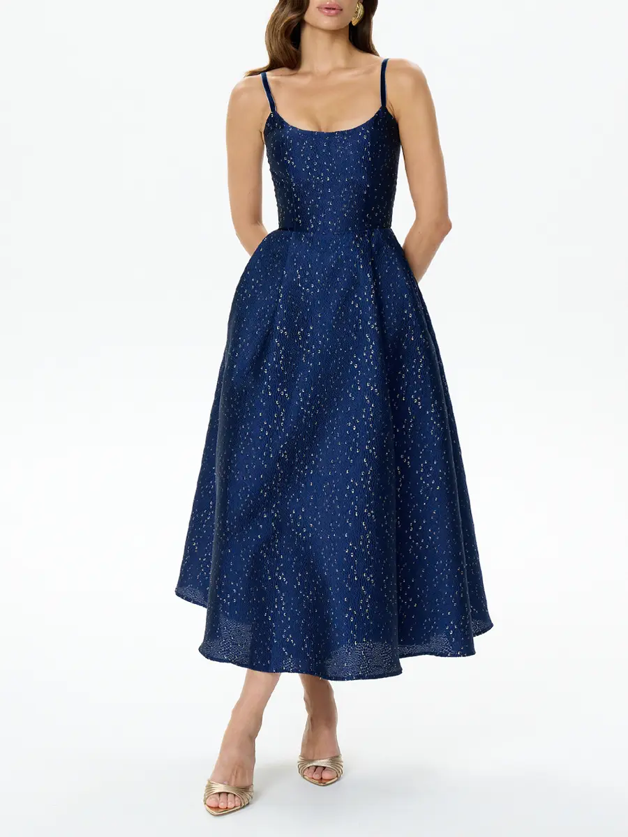 Платье-бюстье из жаккарда