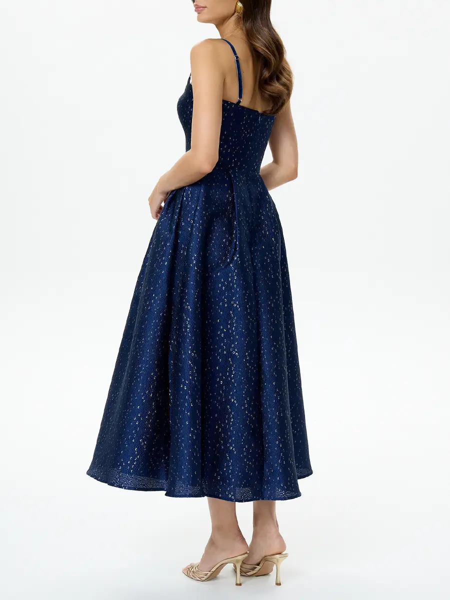 Платье-бюстье из жаккарда