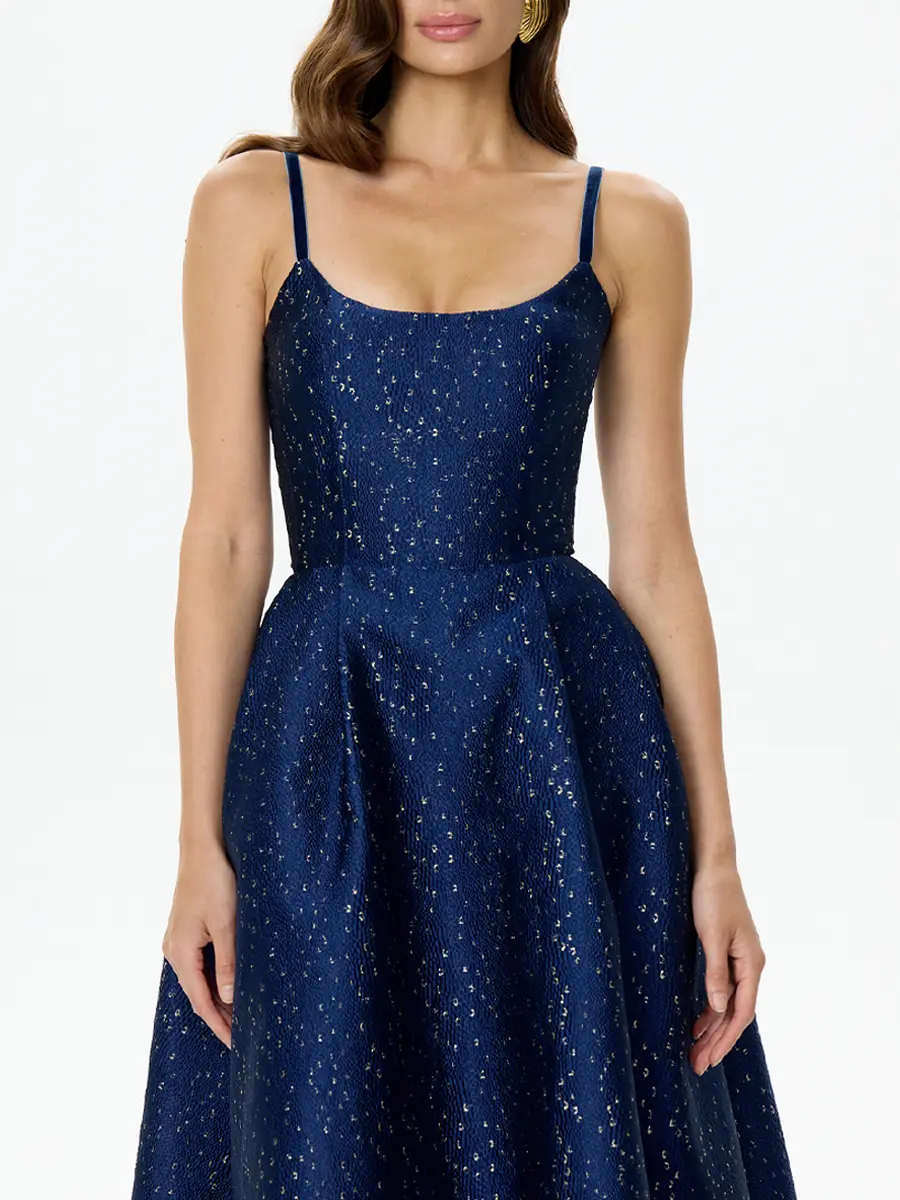 Платье-бюстье из жаккарда