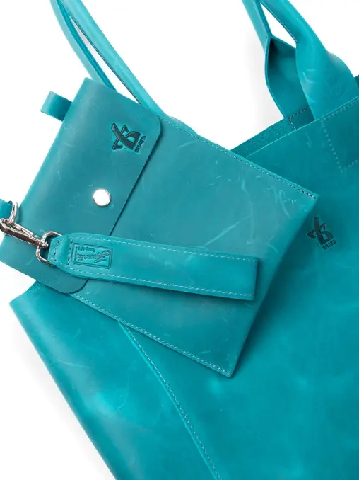 Сумка-шоппер кожаная ЗНАТЬ