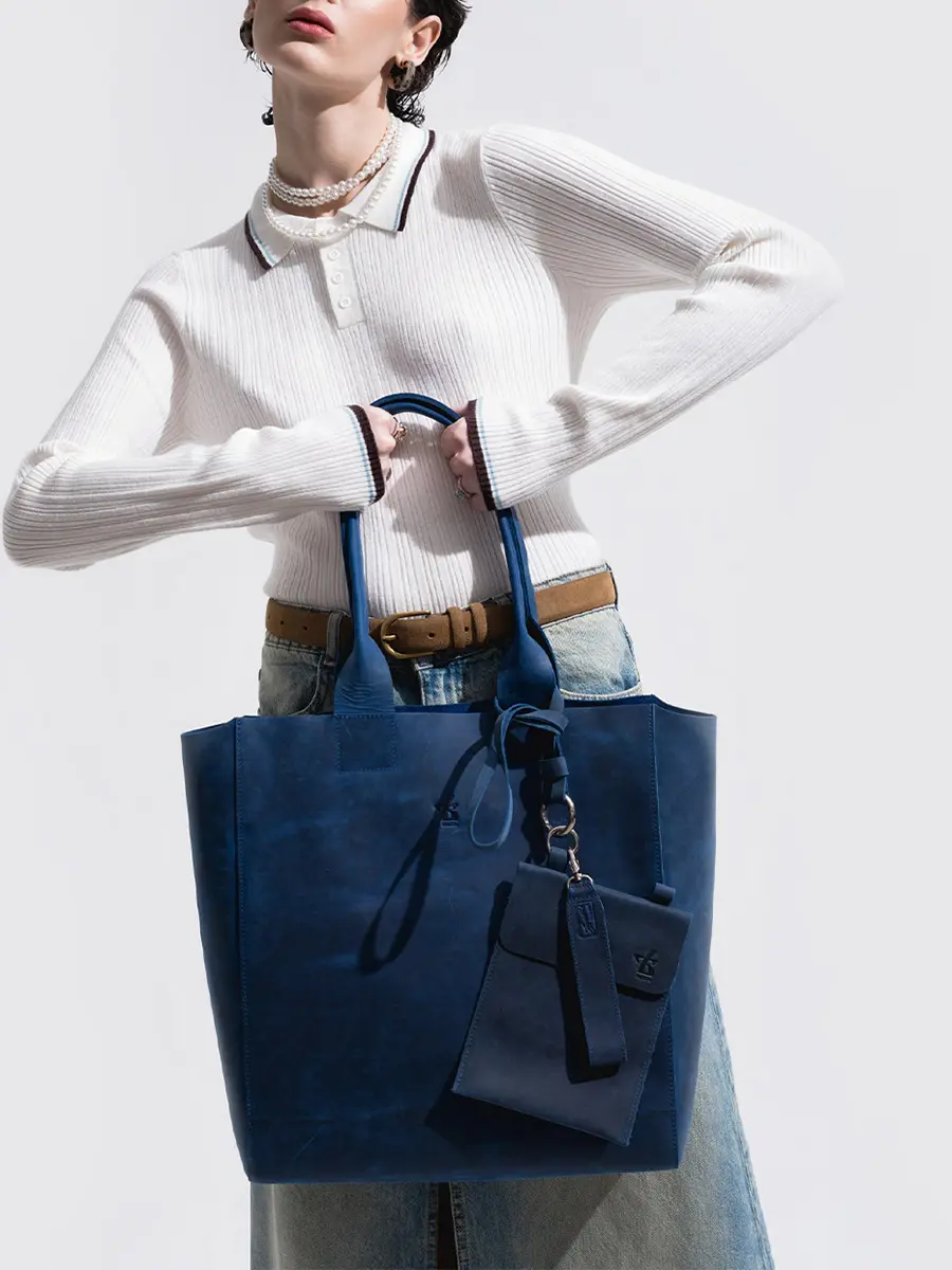 Сумка-шоппер кожаная