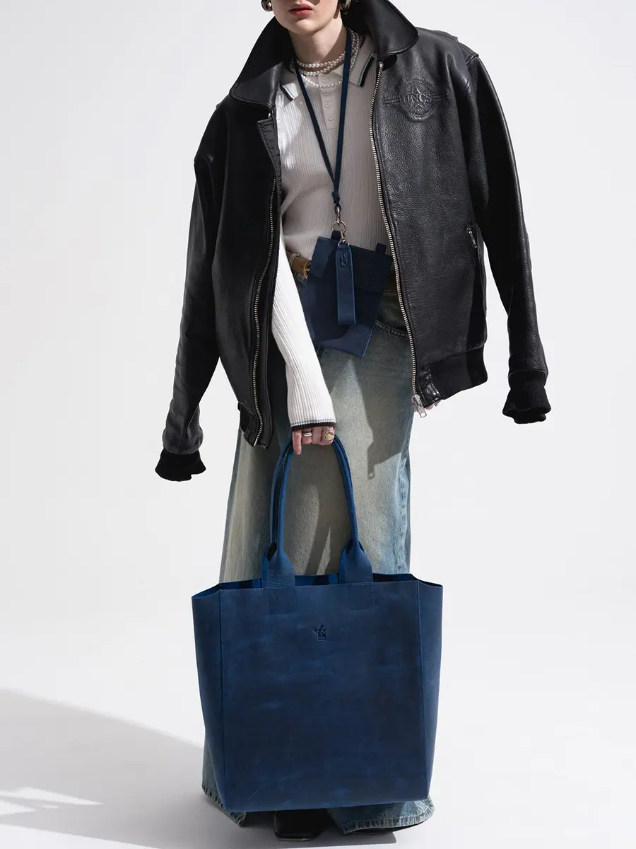 Сумка-шоппер кожаная