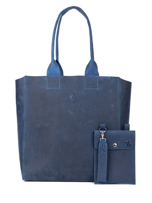 Сумка-шоппер кожаная ЗНАТЬ