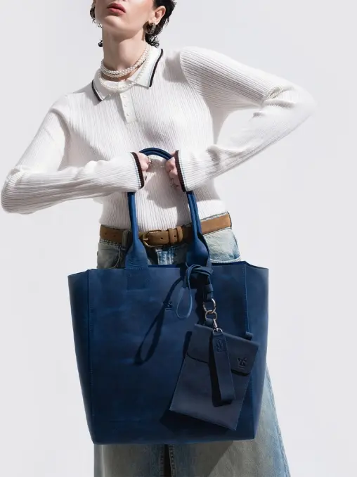 Сумка-шоппер кожаная ЗНАТЬ