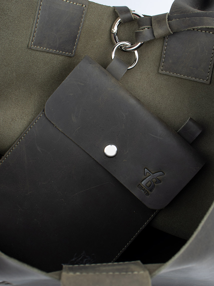 Сумка-шопер кожаная