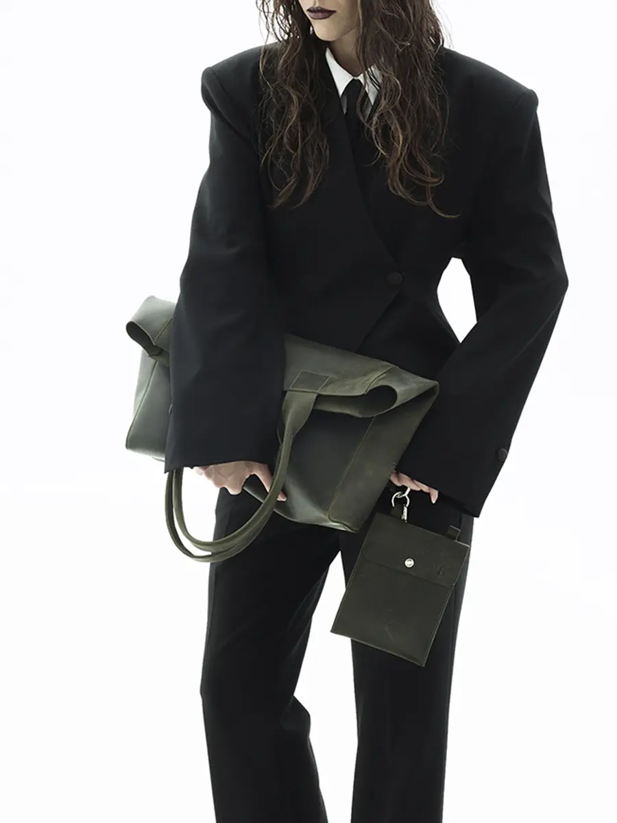 Сумка-шопер кожаная