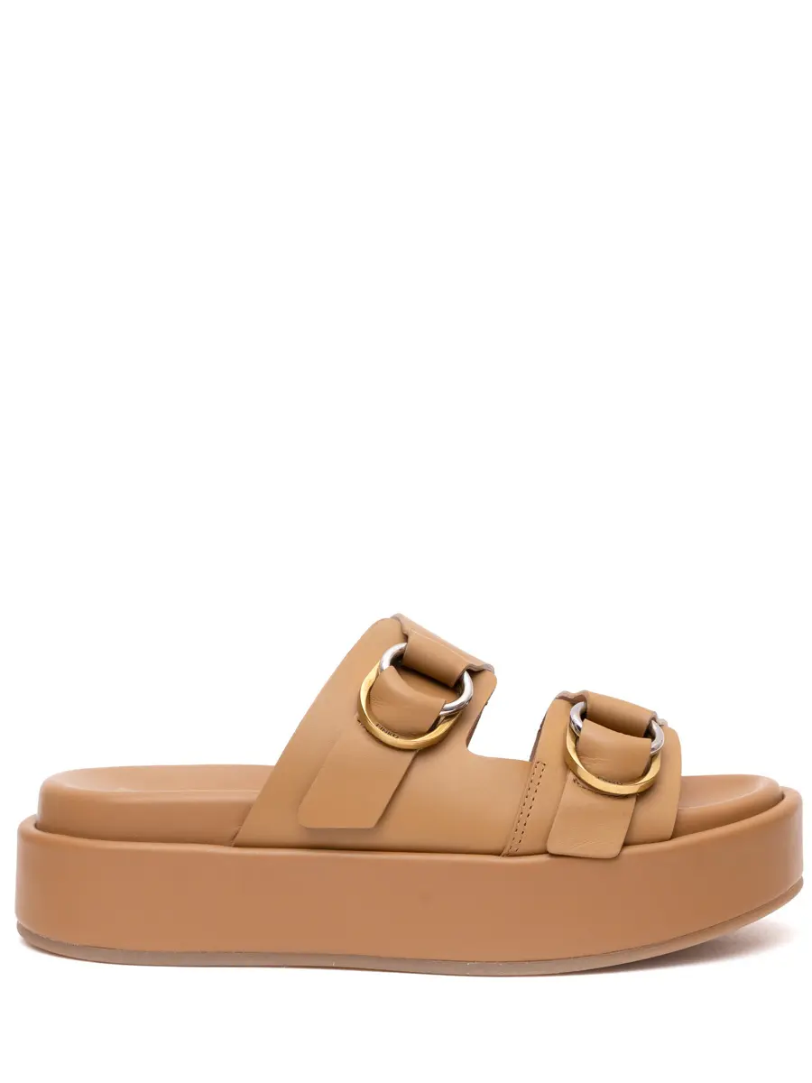 Шлепанцы кожаные