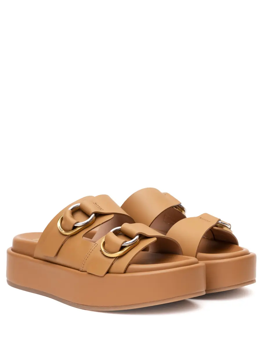 Шлепанцы кожаные