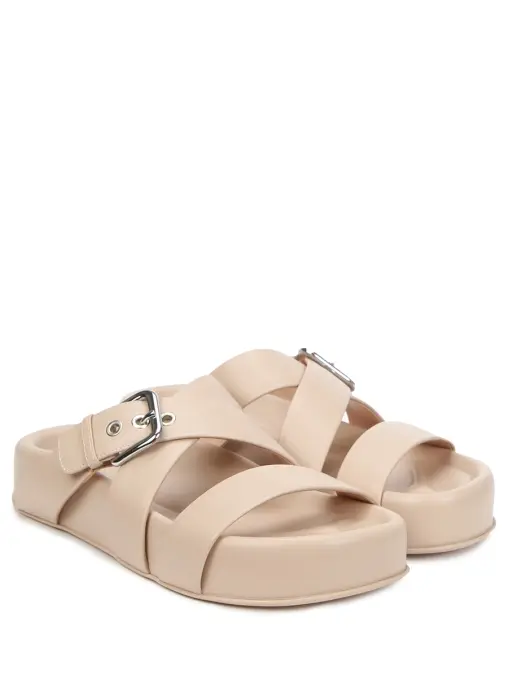 Шлепанцы кожаные Jane AGL