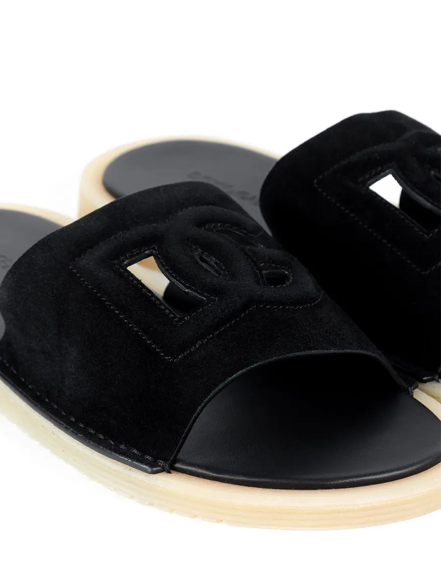 Шлепанцы замшевые