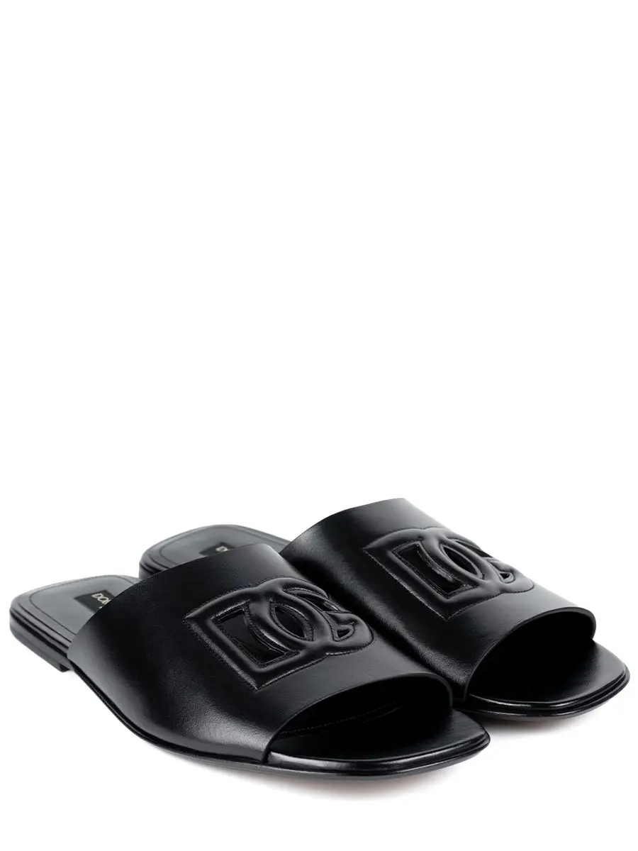 Шлепанцы кожаные