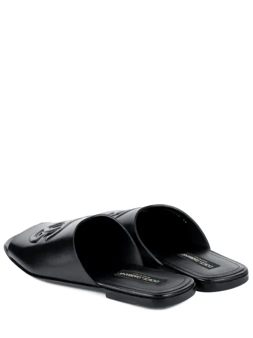Шлепанцы кожаные DOLCE & GABBANA