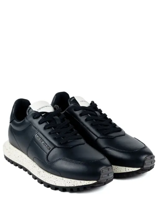 Кроссовки кожаные EMPORIO ARMANI