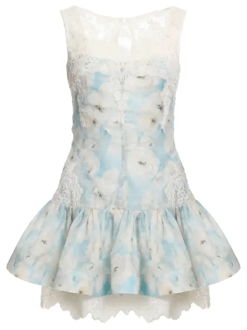 Платье из шелка и льна MASHA UMANSKAYA