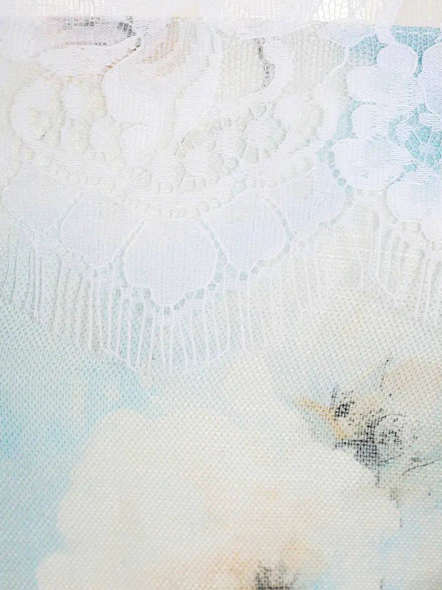 Платье из шелка и льна