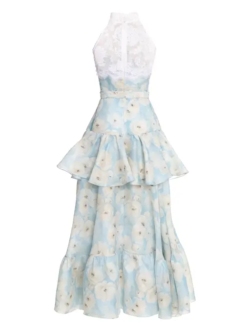 Платье из шелка и льна MASHA UMANSKAYA